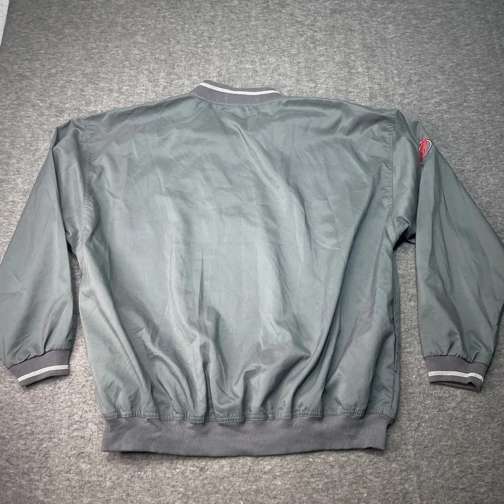 Vintage Akwa Windbreaker Mens‎ XL Gray Lightweight Workwear Made in USA Y2K